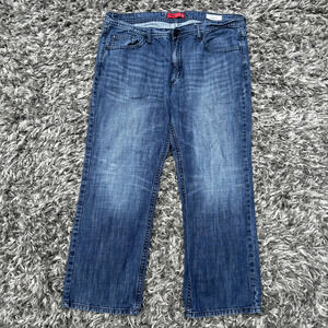 Guess Pants Mens 38 Blue Denim Jeans Relaxed Straight Rowland Fit Cotton Size 38
